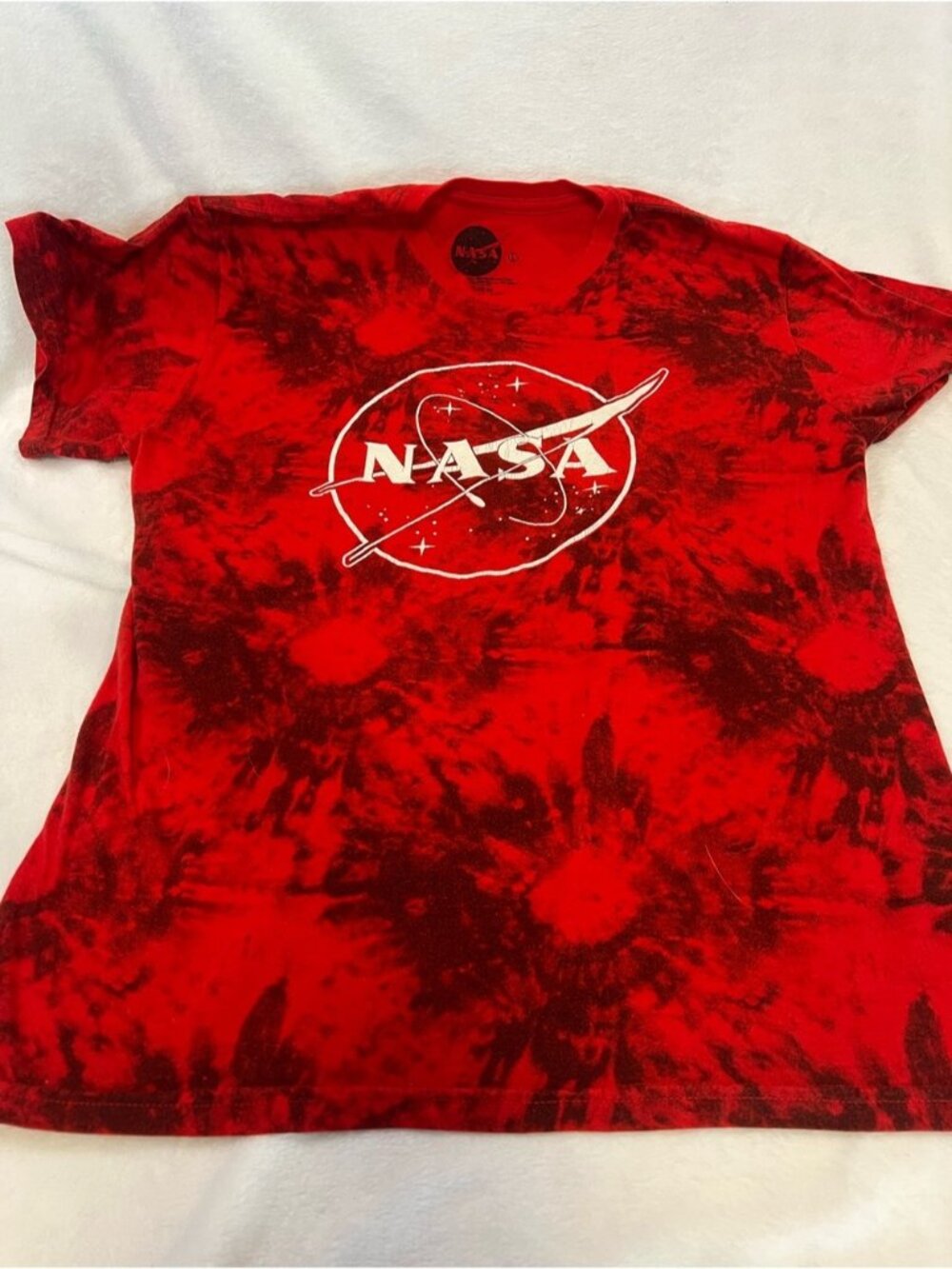 NASA Red Tie-Dye Short Sleeve Tee